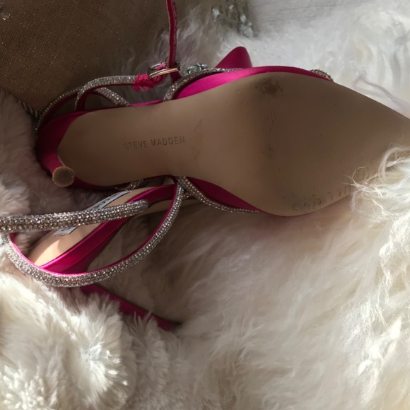 Double bow satin Fuchsia 7.5 pumps - Picture 8 of 11